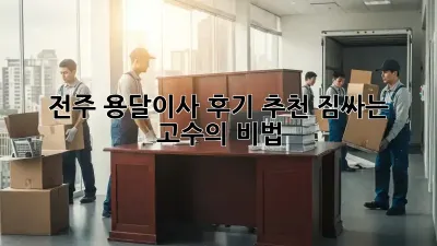 전주 용달이사 후기 추천: 짐싸는 고수의 비법!